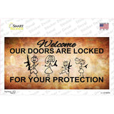 Doors Locked Your Protection Novelty Sticker Decal