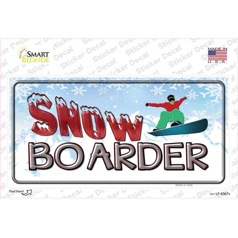 Snow Boarder Novelty Sticker Decal