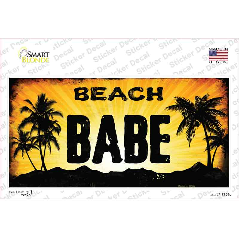 Beach Babe Novelty Sticker Decal