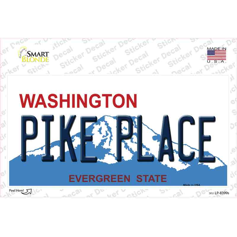 Pike Place Washington Novelty Sticker Decal
