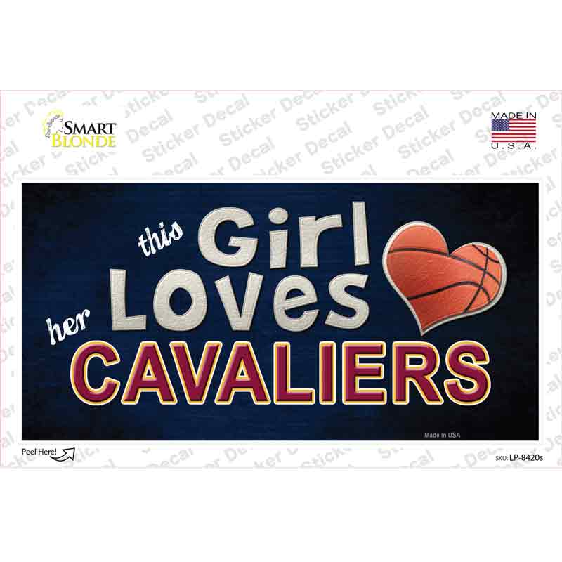 This Girl Loves Her Cavaliers Novelty Sticker Decal