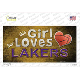 This Girl Loves Her Lakers Novelty Sticker Decal