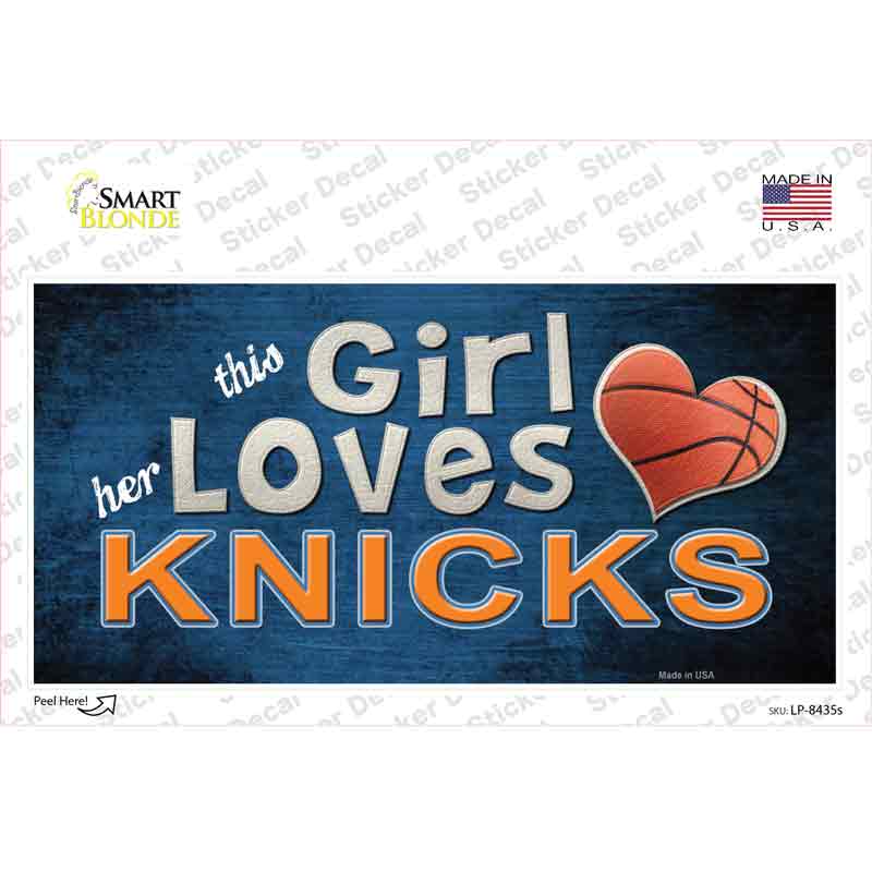 This Girl Loves Her Knicks Novelty Sticker Decal