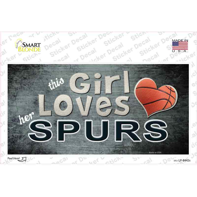 This Girl Loves Her Spurs Novelty Sticker Decal