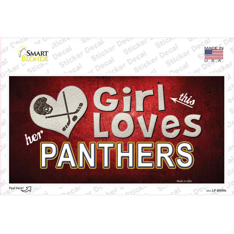This Girl Loves Panthers Novelty Sticker Decal