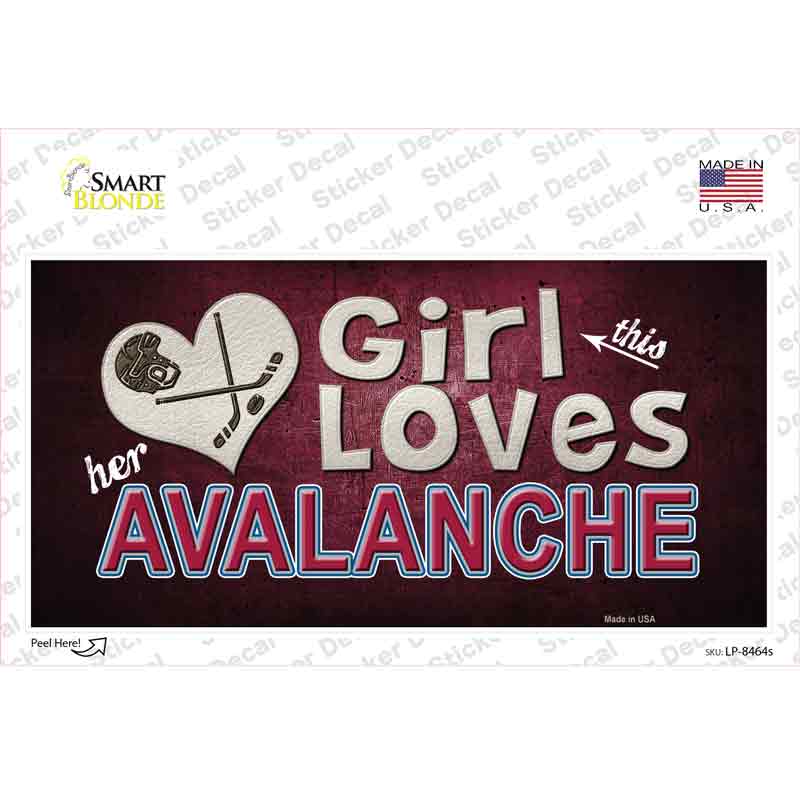 This Girl Loves Her Avalanche Novelty Sticker Decal