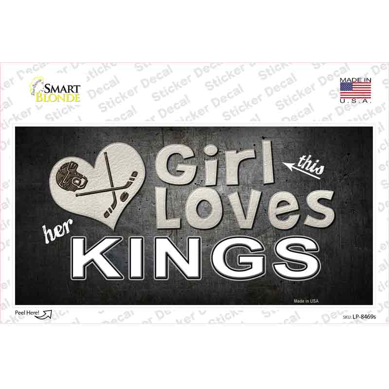 This Girl Loves Kings Novelty Sticker Decal