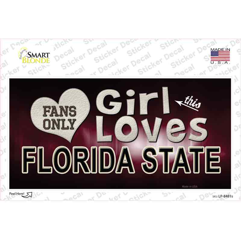 This Girl Loves Florida State Novelty Sticker Decal
