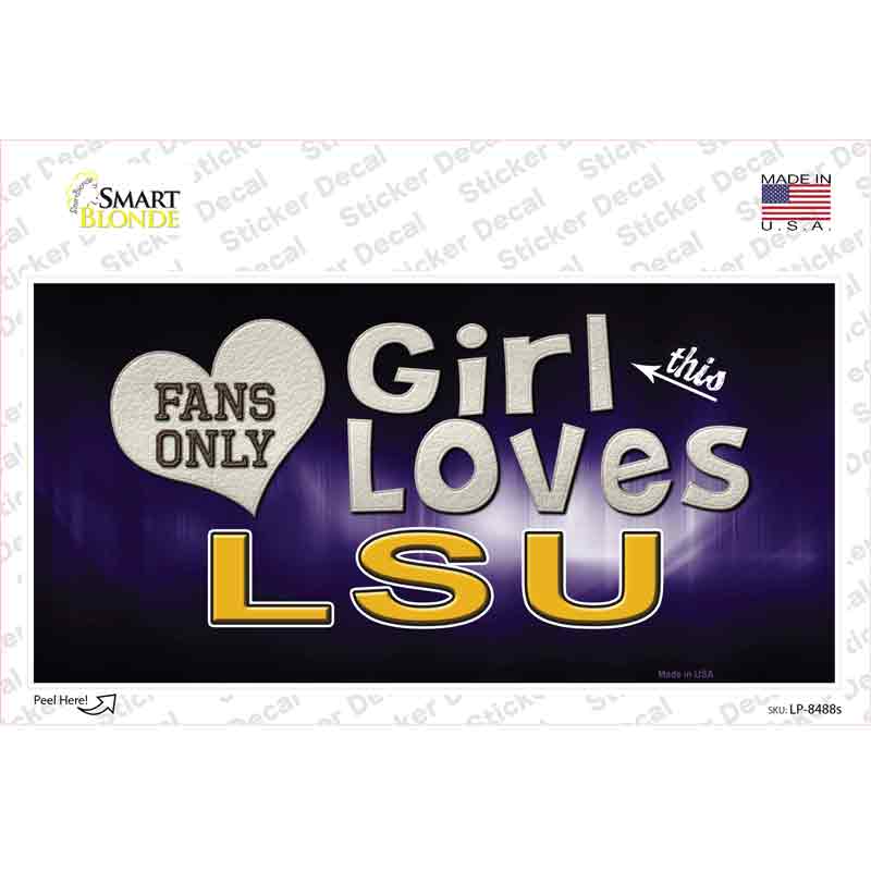 This Girl Loves LSU Novelty Sticker Decal