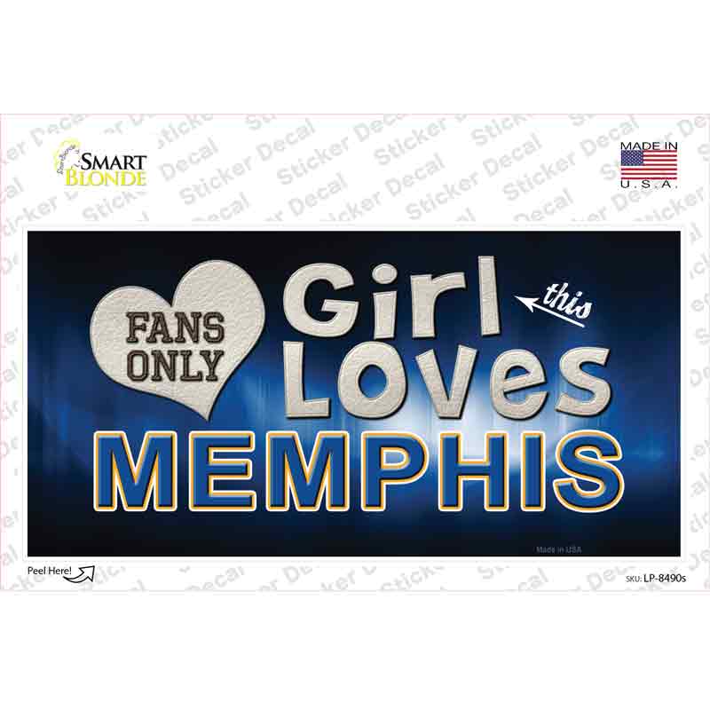This Girl Loves Memphis Novelty Sticker Decal
