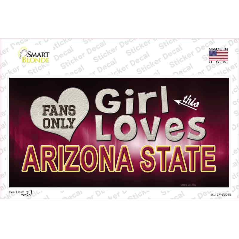 This Girl Loves Arizona State Novelty Sticker Decal