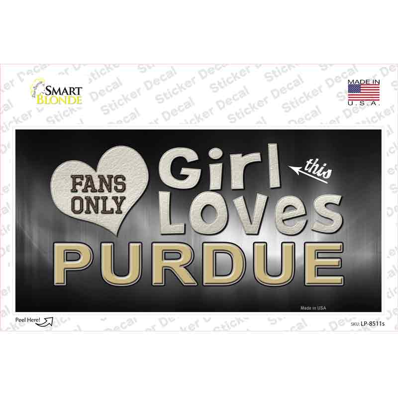 This Girl Loves Purdue Novelty Sticker Decal