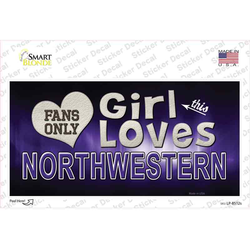 This Girl Loves Northwestern Novelty Sticker Decal