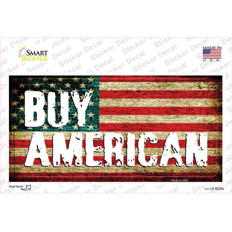 Buy American Novelty Sticker Decal