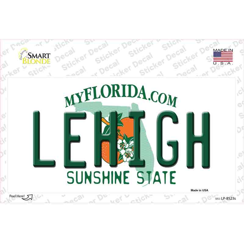 Lehigh FL Novelty Sticker Decal