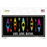 Live Love Kayak Novelty Sticker Decal