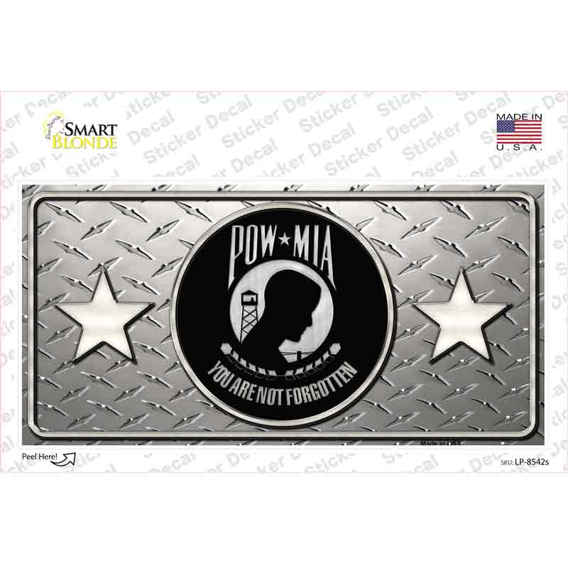 POW MIA Diamond Novelty Sticker Decal
