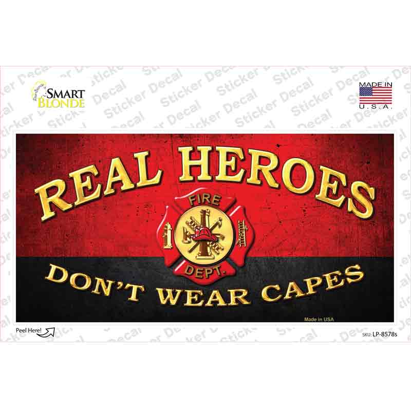 Real Heroes Red Novelty Sticker Decal
