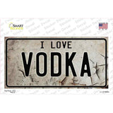 I Love Vodka Novelty Sticker Decal