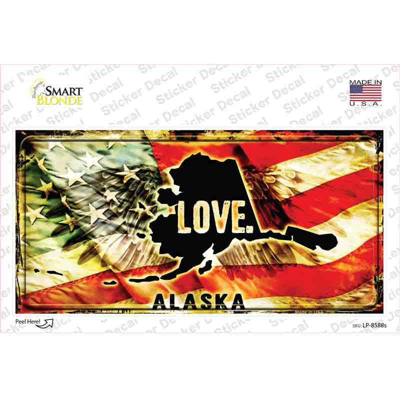 Alaska Love Novelty Sticker Decal