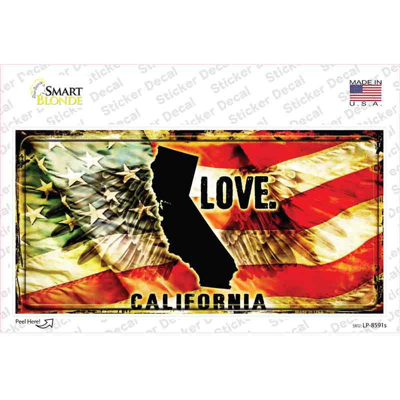 California Love Novelty Sticker Decal