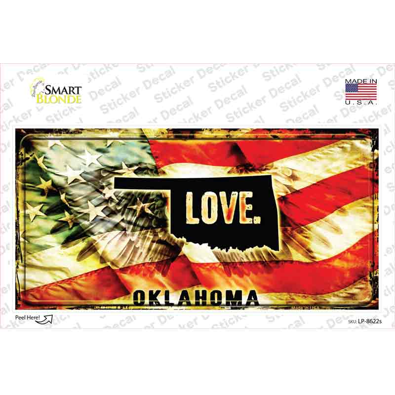 Oklahoma Love Novelty Sticker Decal