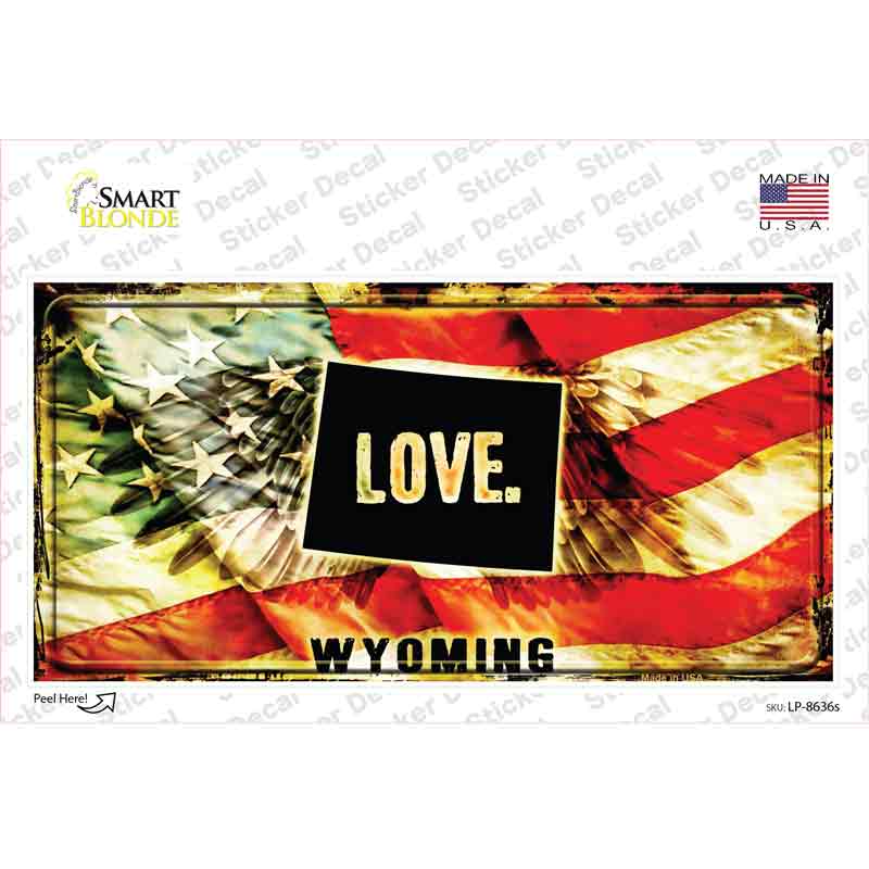 Wyoming Love Novelty Sticker Decal