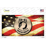 POW MIA With USA Flag Novelty Sticker Decal