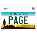 Page Arizona Novelty Sticker Decal