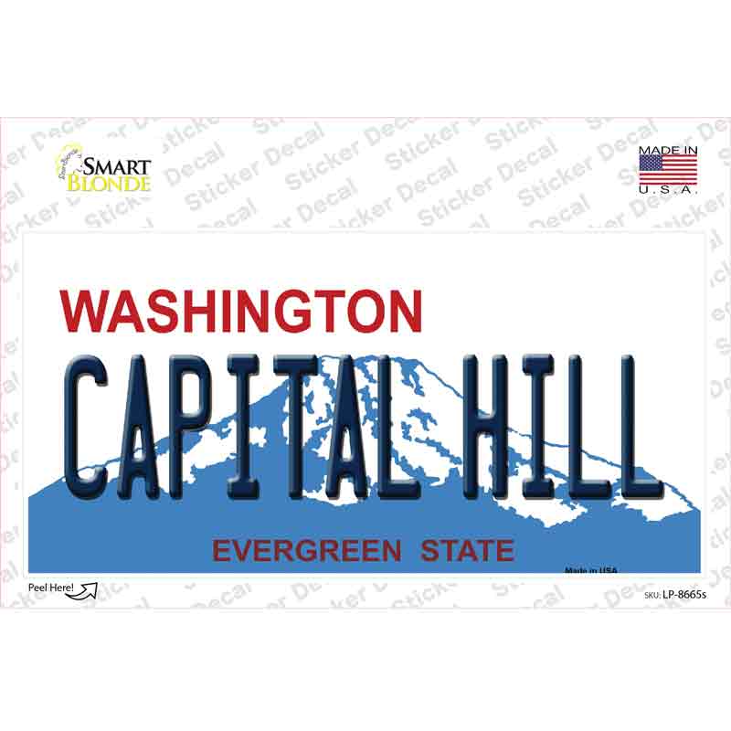 Capital Hill Washington Novelty Sticker Decal