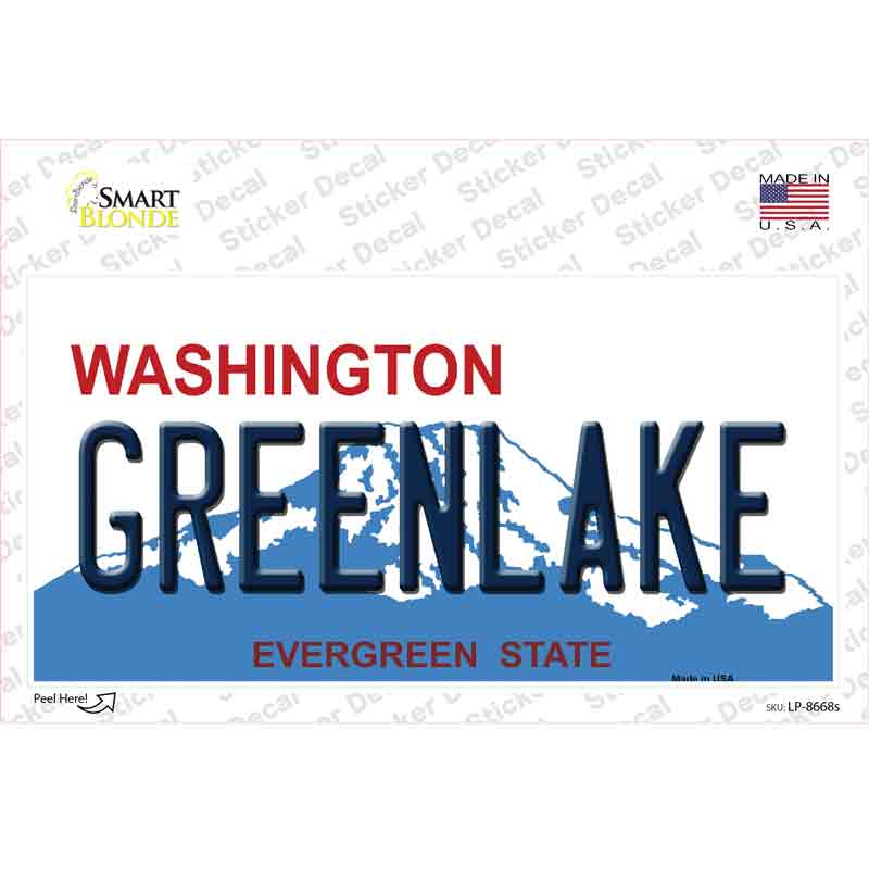 Greenlake Washington Novelty Sticker Decal