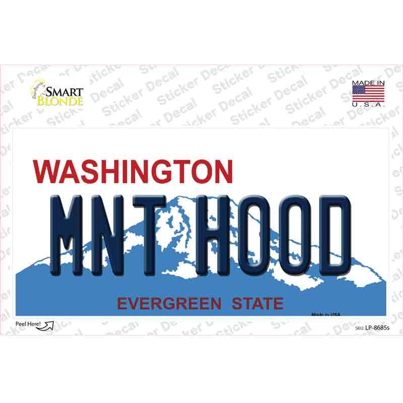 MNT Hood Washington Novelty Sticker Decal