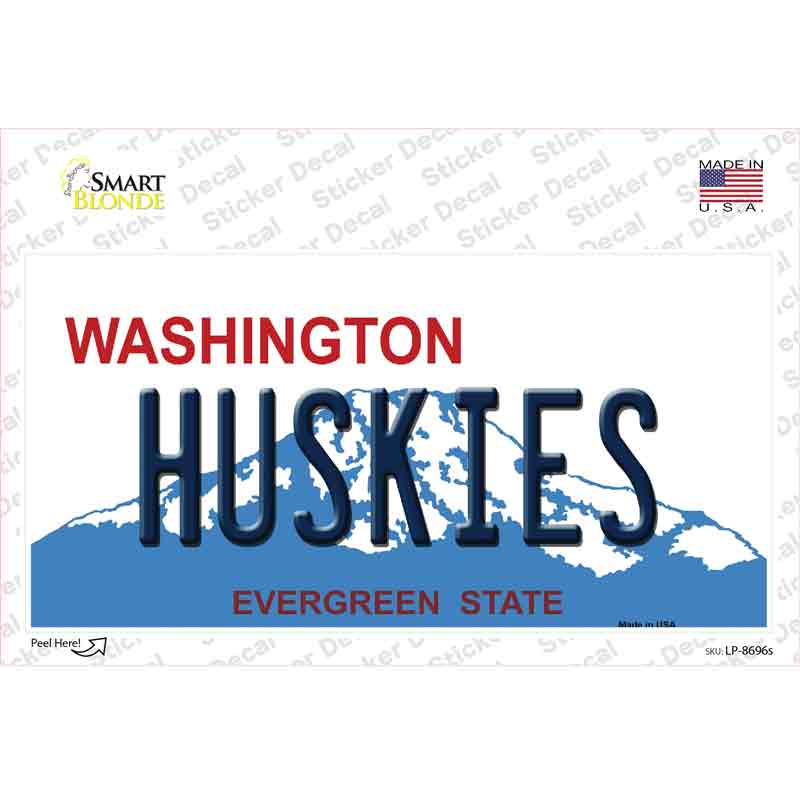 Huskies Washington Novelty Sticker Decal