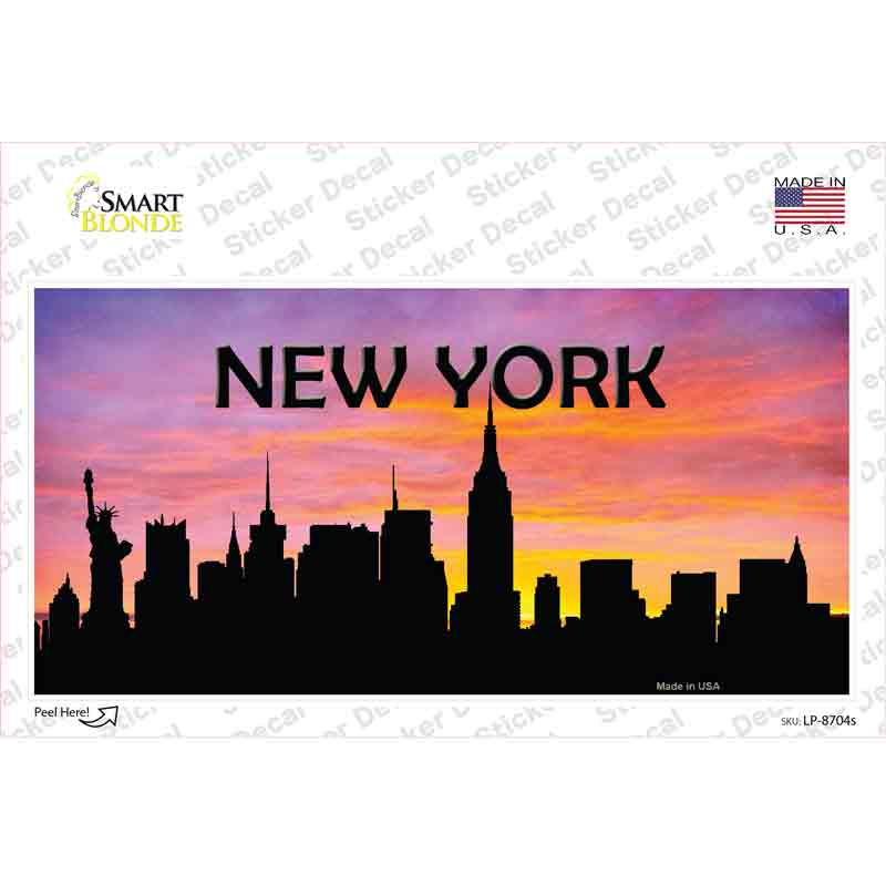 New York Silhouette Novelty Sticker Decal
