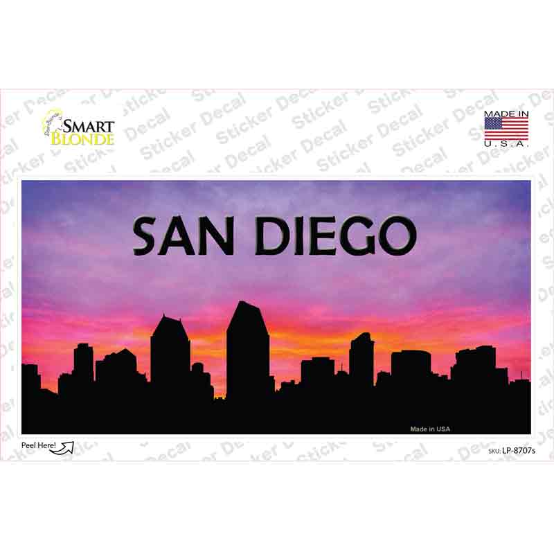 San Diego Silhouette Novelty Sticker Decal