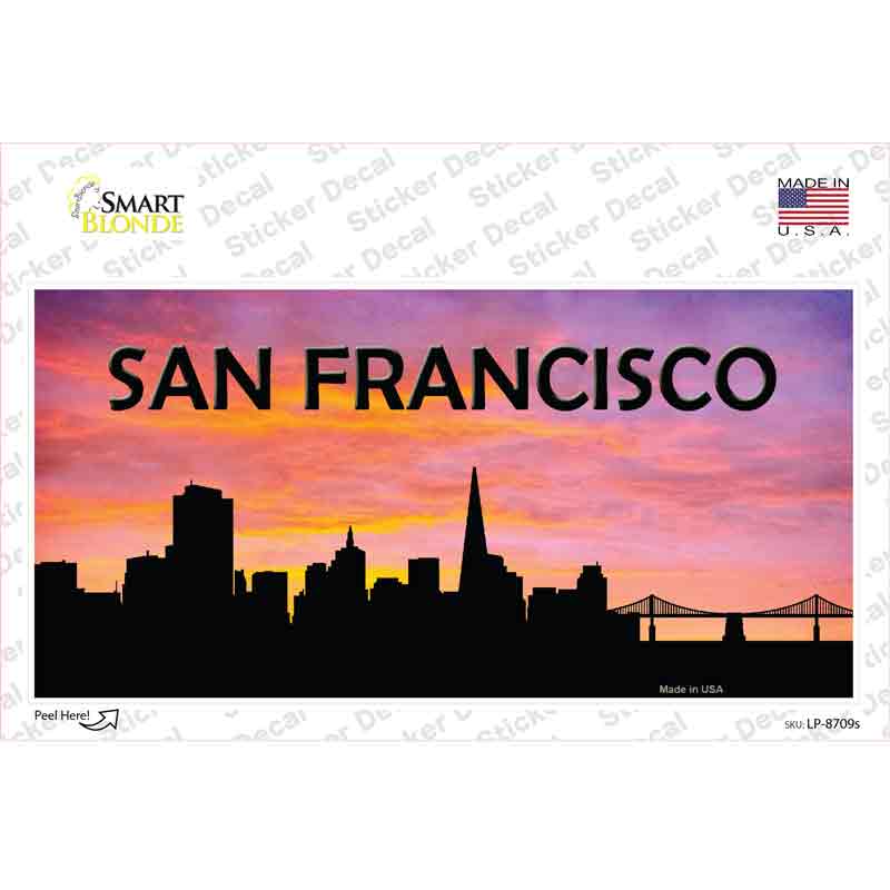 San Francisco Silhouette Novelty Sticker Decal