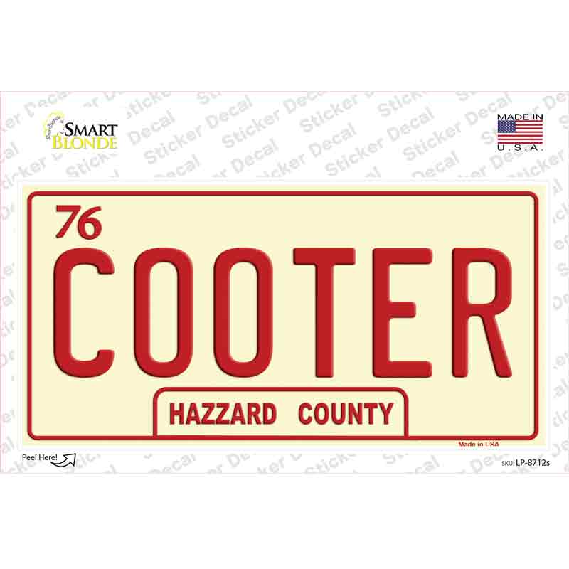 Cooter Novelty Sticker Decal
