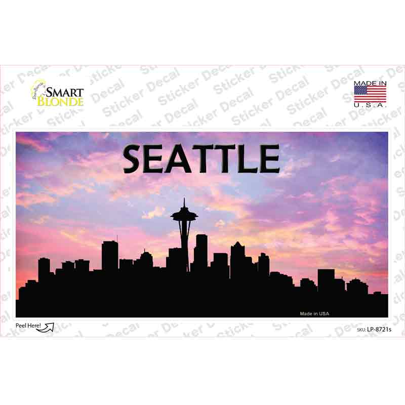 Seattle Silhouette Novelty Sticker Decal