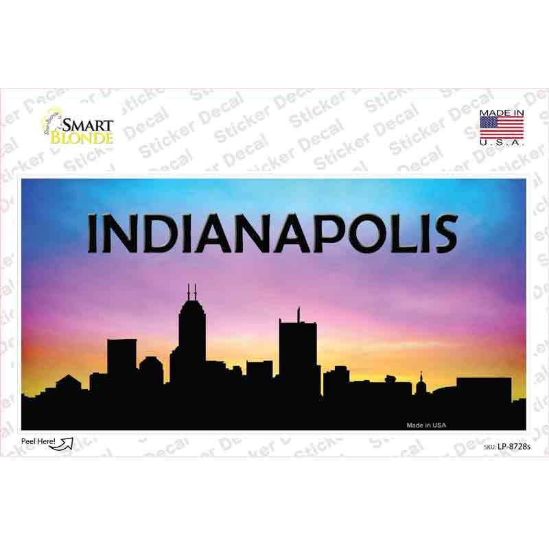 Indianapolis Silhouette Novelty Sticker Decal