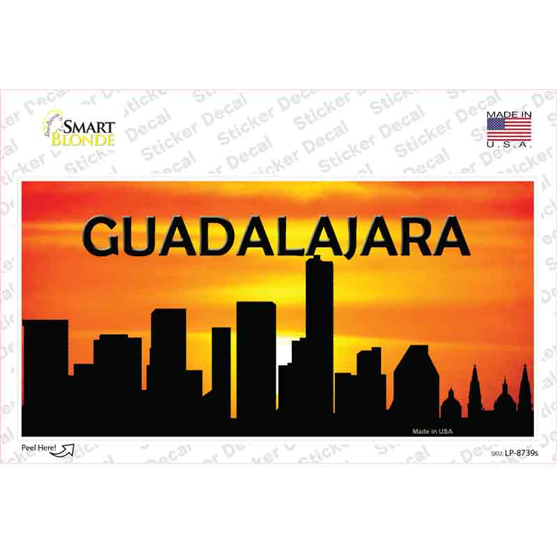 Guadalajara Silhouette Novelty Sticker Decal