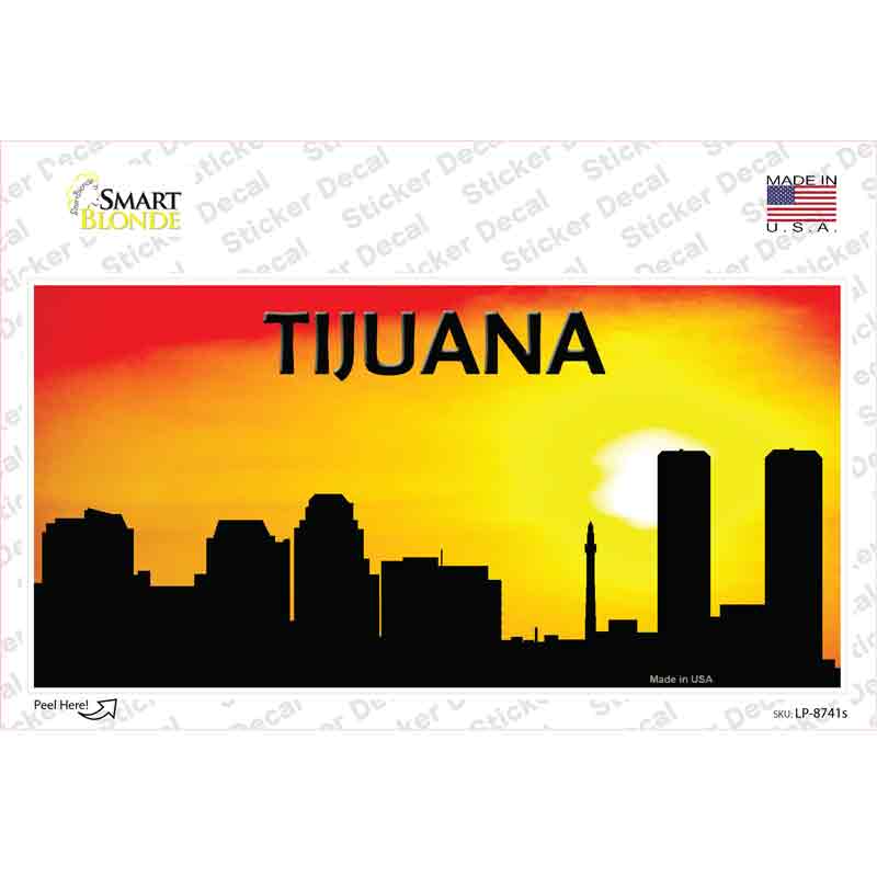 Tijuana Silhouette Novelty Sticker Decal