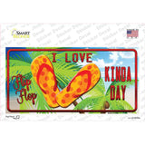 I Love Flip Flop Novelty Sticker Decal