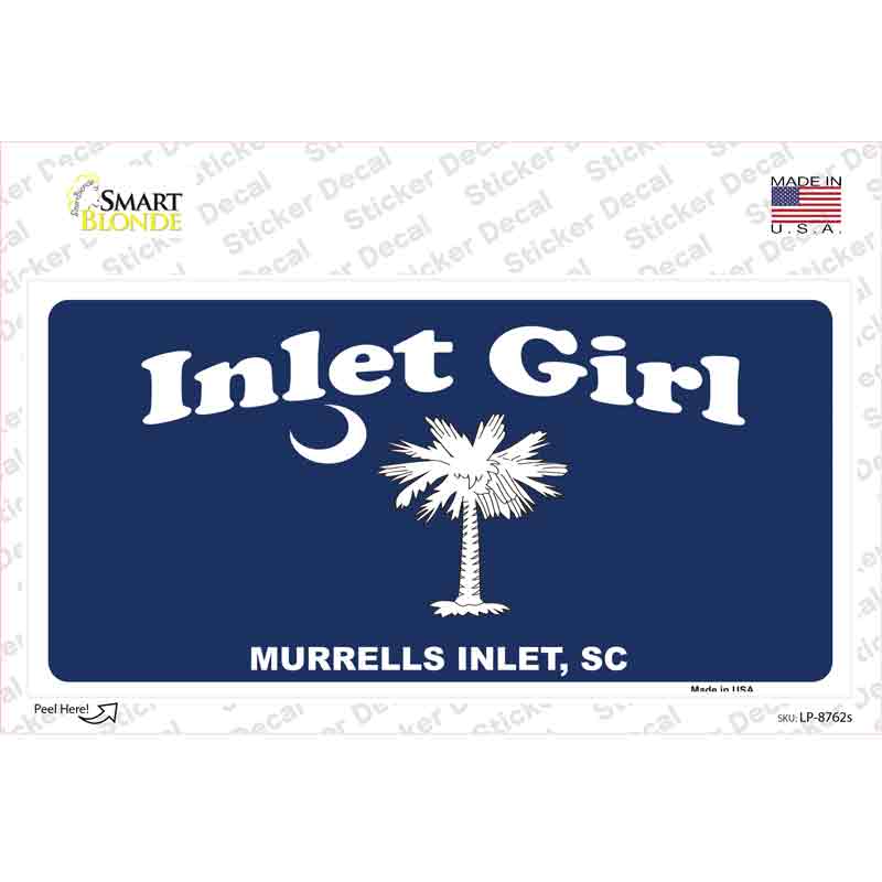 Inlet Girl Novelty Sticker Decal