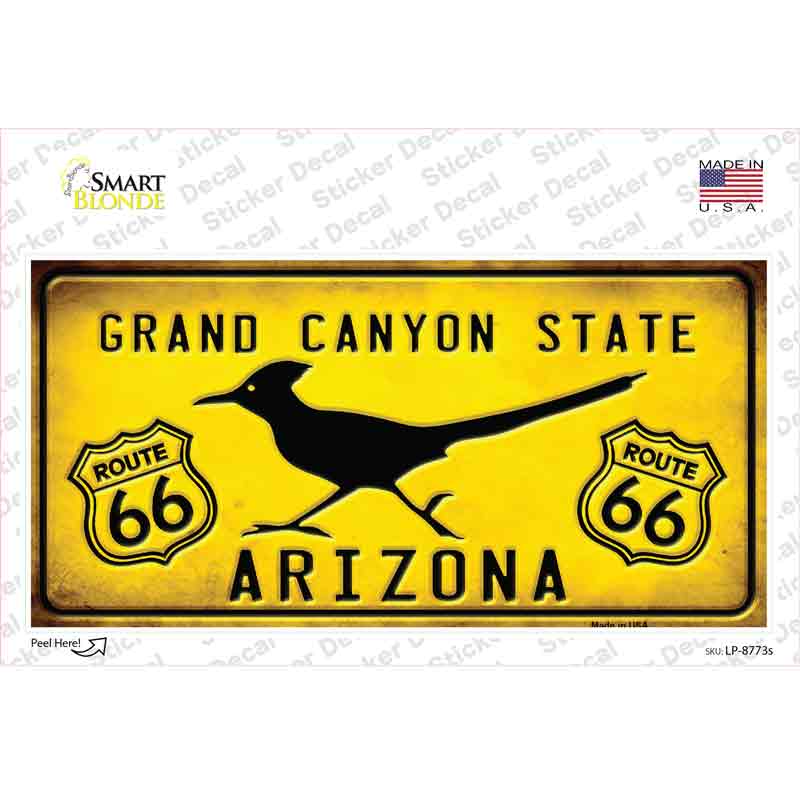 Arizona Grand Canyon With Route 66 Novelty Sticker Decal