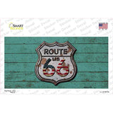 Route 66 Rusty On Wood Novelty Sticker Decal