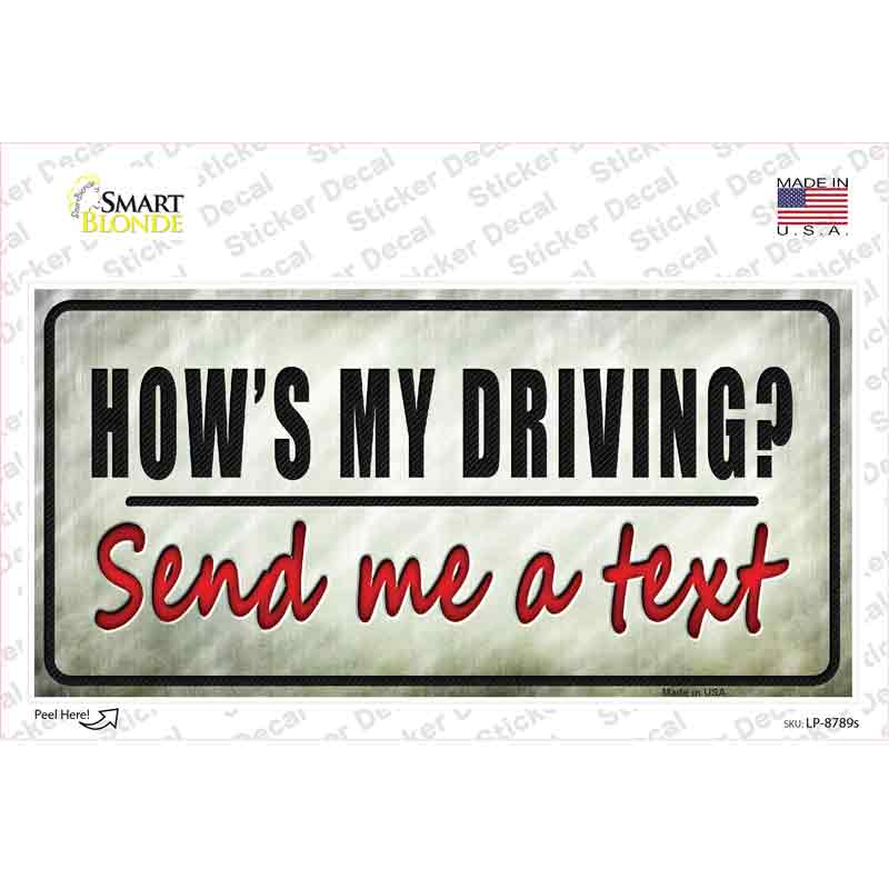 Send Me A Text Novelty Sticker Decal