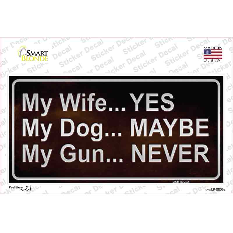 My Gun Novelty Sticker Decal