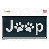 J**p Paw Prints Novelty Sticker Decal
