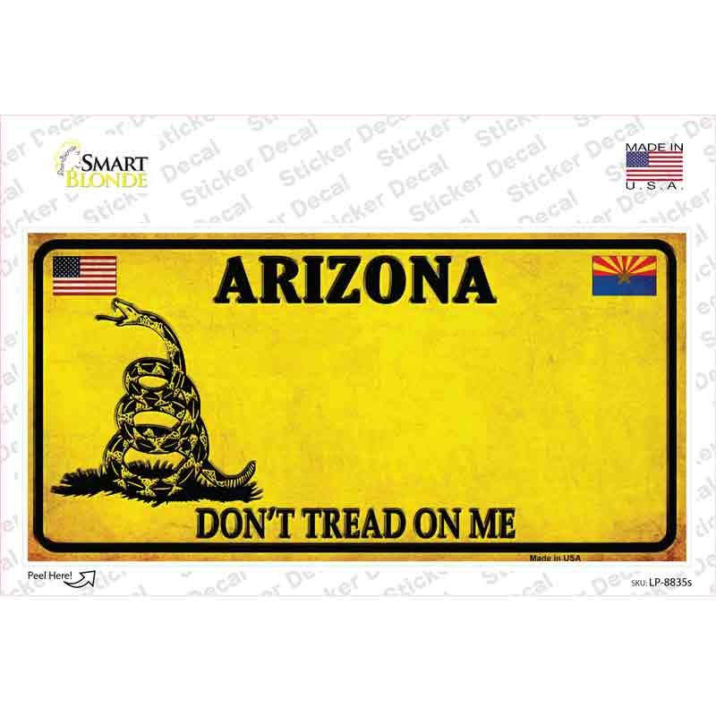 Arizona Dont Tread On Me Novelty Sticker Decal