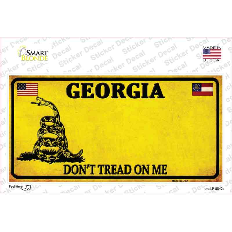 Georgia Dont Tread On Me Novelty Sticker Decal